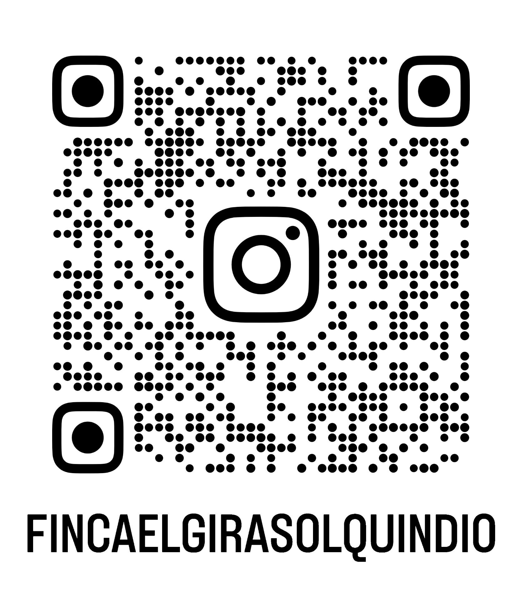 Código QR de Instagram @fincaelgirasolquindio