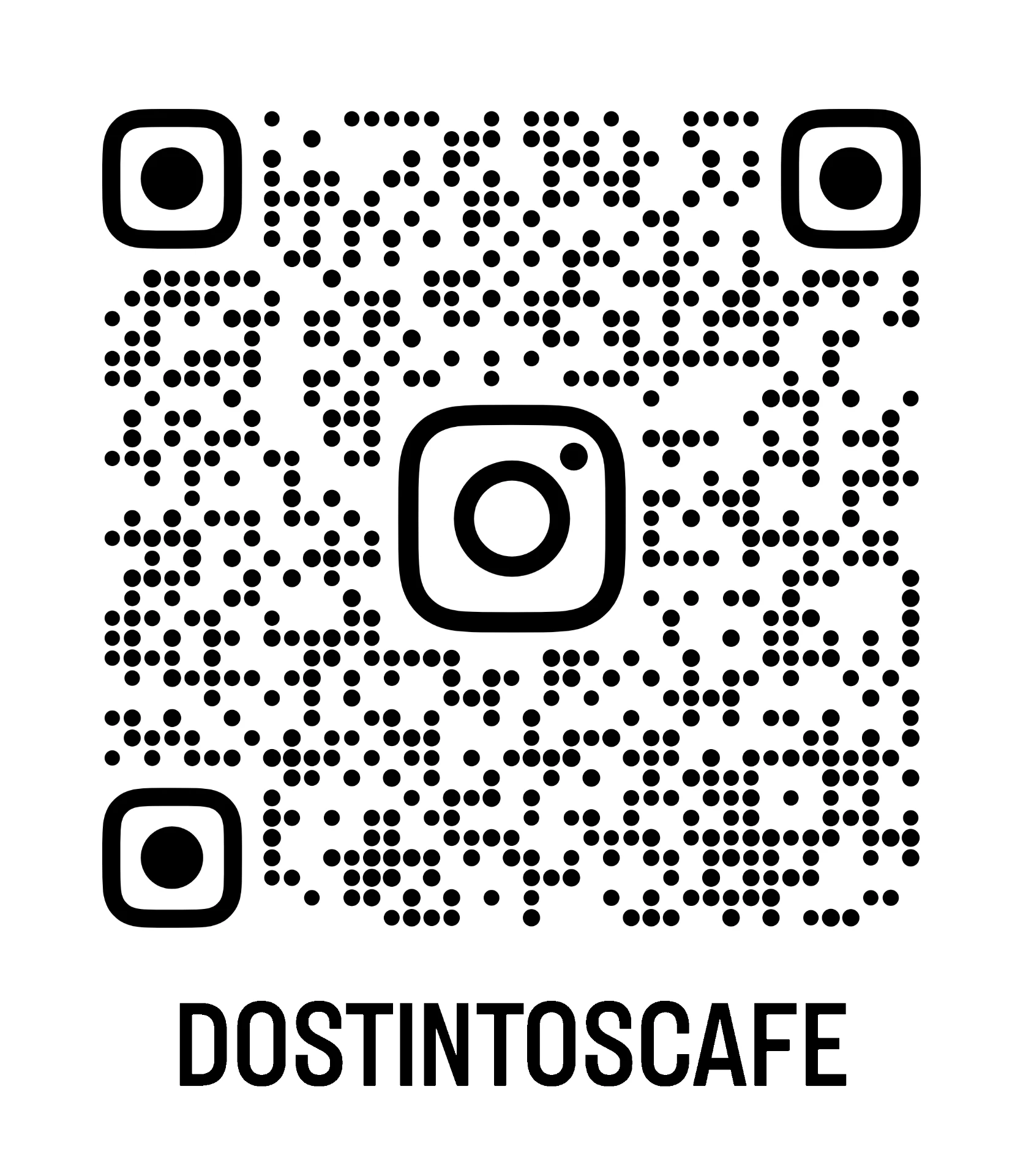 Código QR de Instagram @dostintoscafe